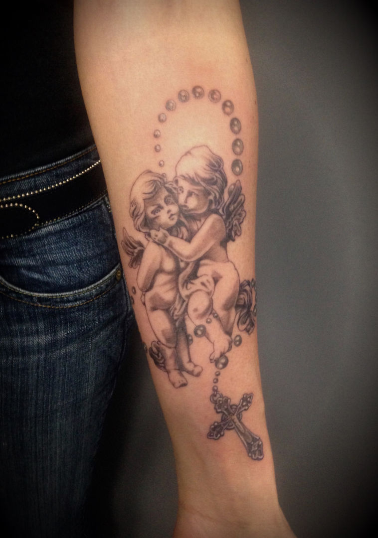 Angels tattoo by Virginie Tatouage